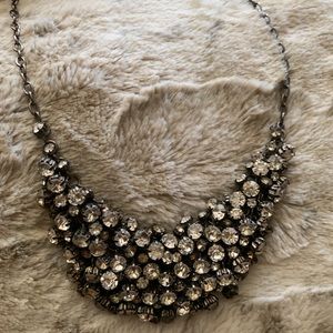 Rhinestone cluster necklace